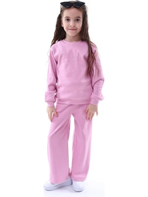 Meyica Kız Çocuk Alt Üst Kaşkorse Pamuklu Eşofman Takımı