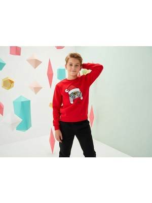 Little Aden Yılbaşı Temalı Erkek Çocuk Sweatshirt