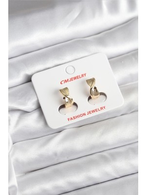 Vice Avm 14K Gold Renk Kaplama CM Kadın Küpe