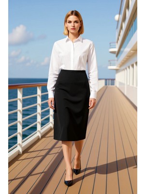 Benerly Kadın Yüksek Bel Midi Örme Etek Fonksiyonel Dayanıklı Kaliteli Konforlu Estetik Premium Şık