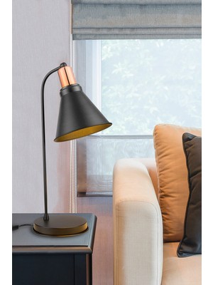 Empressco Modern Siyah Masa Lambası, Şık ve Kullanışlı Tasarım, Ev ve Ofis Için Ideal