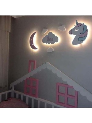 Empressco Çocuk Odası Için Şık Dekoratif Gece Lambası, Yumuşak Beyaz Işıkla Aydınlatma