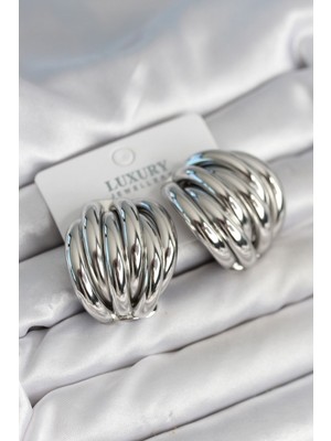 Vice Avm Pirinç Gümüş Renk Vintage Kadın Küpe EB-53-vice/(1395) 3423