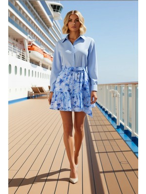 Benerly Kadın %100 Pamuk Mini Etek Fırfırlı Kalıp Fonksiyonel Dayanıklı Kaliteli Konforlu Estetik Şık