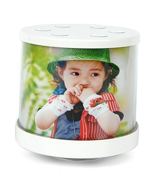 Empressco Şık ve Modern Küçük Silindir LED Çerçeve, Beyaz Renk, Şıklık ve Estetik Sağlar.