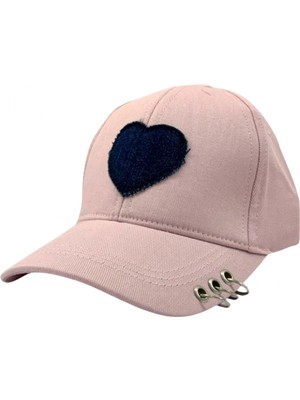 Kitti Kalp Detaylı Halkalı Kız Siperli Şapka