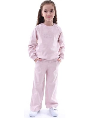 Meyica Kız Çocuk Alt Üst Kaşkorse Pamuklu Eşofman Takımı