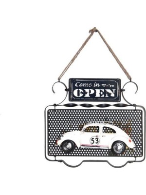 Empressco Beyaz Metal Kapı Yazısı, Dekoratif ve Vintage Tarzda Şık Hediyelik