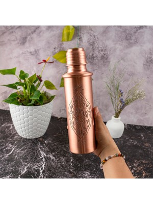 Dmt Copper Home Dmt Copper Su Matarası Su Şişesi Suluk Spor Salonu Su Şişesi Bpa Içermez Suluk El Işlemeli Hediyelik