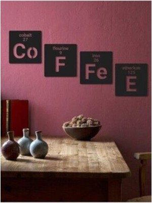 Empressco Şık Ahşap Dekoratif Tablo, Lazer Kesim, Siyah Renk, Evinize Zarif Dokunuş