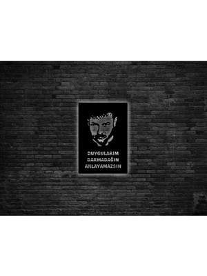 Empressco Pembe Ledli Ahşap Tablo, Şıklık ve Işıkla Dekorasyon Keyfi