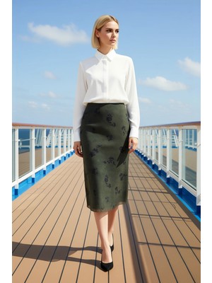 Benerly Kadın Kalem Kalıp Yüksek Bel Midi Etek Fonksiyonel Dayanıklı Kaliteli Konforlu Estetik Şık