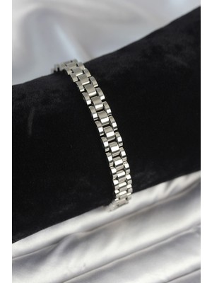 Vice Avm 316L Çelik Gümüş Renk 7 mm Kalınlık Erkek Bileklik EB-53-vice/(1395) 3398