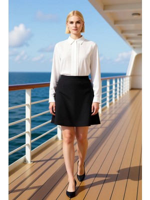 Benerly Kadın Mini Etek Düz Örme Kalıp Normal %97 Polyester %3 Elastan Fonksiyonel Dayanıklı Rahat