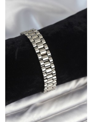 Vice Avm 316L Çelik Gümüş Renk 12 mm Kalınlık Erkek Bileklik EB-53-vice/(1395) 3410