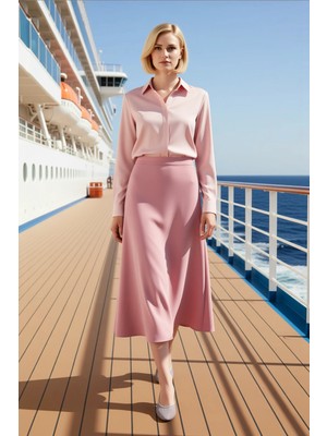 Benerly Kadın Yüksek Bel A Kesim Maxi Örme Etek Fonksiyonel Dayanıklı Kaliteli Konforlu Estetik Şık