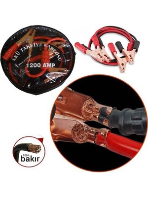 Akü Takviye Kablosu 1200 Amper (Taşıma Çantalı) (4887)