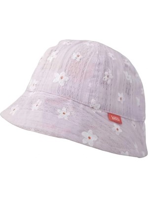 Kitti Çiçek Desenli Kız Maksi Şapka