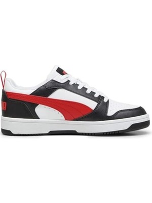 Puma Rebound V6 Low Unisex Spor Ayakkabı 392328-04 White-For All Time Red-Black