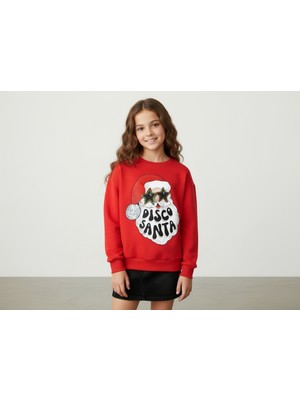 Little Aden Yılbaşı Temalı Kız Çocuk Sweatshirt