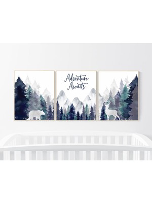 Ninastore Orman Fidanlığı Dekoru: Dağ Macerası Sanat Baskıları