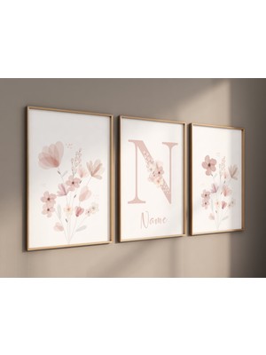 Ninastore Pembe Kır Çiçeği Desenli Çocuk Odası: Bohem Botanik Dekor