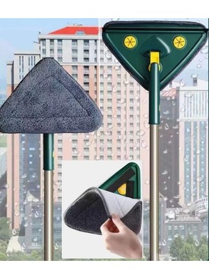 Esranın Dünyası 2 Bezli Üçgen Çek Çekli Mop Islak Mendil Uyumlu 150 cm (4887)
