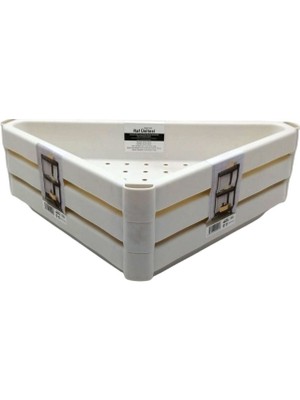 Esranın Dünyası Üçgen - Beyaz Pratik Raf Ünitesi Plastik (5224)