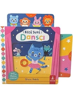 Everest Yayınları Kedi Suki - Dansçı: (Hareketli Karton Kitap) + Virgülün Şikayeti + Dedem Tekrar Çocuk Oldu