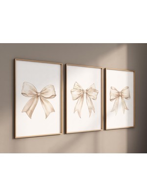 Ninastore Bej Fiyonk Baskısı: Çocuk Odası Duvar Sanatı (Sadece Baskı)