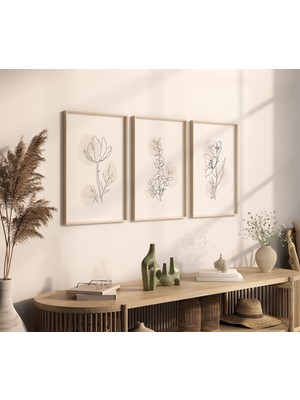 Ninastore Bohem Kır Çiçeği Desenleri: Nötr Botanik Çocuk Odası Dekoru
