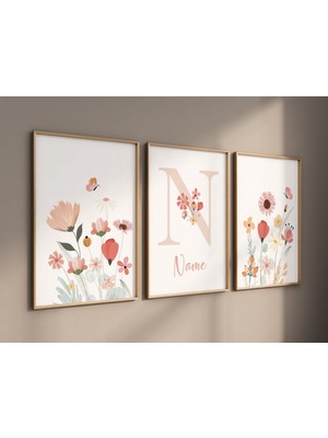 Ninastore Kır Çiçeği Fidanlık Baskısı: Bohem Çiçek Suluboya Sanatı