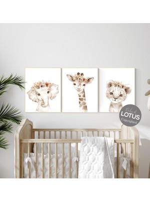 Ninastore Çiçekli Hayvan Desenli Çocuk Odası: Bohem Yabani Çiçek Dekoru