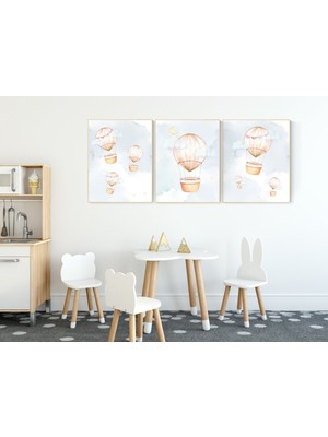 Ninastore Sıcak Hava Balonu Bebek Odası Baskısı: Cinsiyet Ayrımı Olmayan Bebek Odası Dekoru