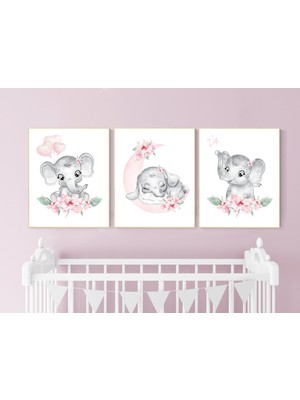 Ninastore Fil Bebek Odası Dekorasyonu: Bohem Çiçekli Bebek Odası Desenleri