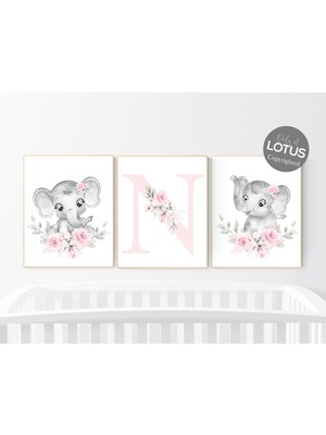 Ninastore Fil Desenli Bebek Odası: Pembe Çiçekli Bohem Bebek Odası Dekoru