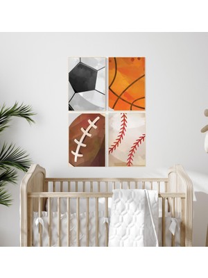 Ninastore Spor Kreşi Sanat Baskıları: Amerikan Futbolu, Beyzbol, Futbol, ​​basketbol