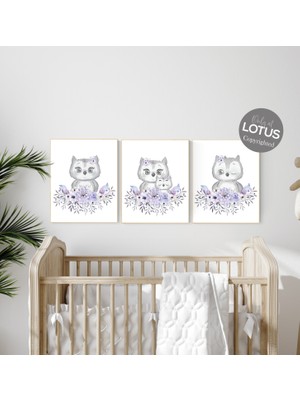 Ninastore Çiçekli Baykuş Bebek Odası Desenleri: Bohem Bebek Odası Duvar Sanatı