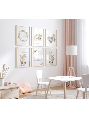 Ninastore Yabani Çiçek Fidanlık Baskı Seti: Bohem Çiçek ve Botanik Sanatı