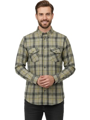 Kamer Erkek Kışlık Slim Fitt Uzun Kol Çift Cep Kapak Gömlek 2418 BGL-ST04799