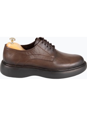 HC MEN CLASSIC Bağcıklı Yüksek Taban Ayakkabı Kahverengi