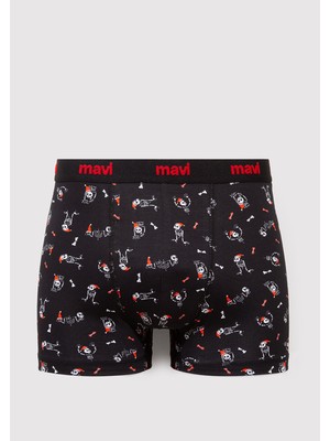 Mavi Yılbaşı Temalı Baskılı Boxer 0912176-900