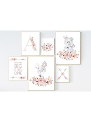 Ninastore Piglet Bebek Odası Desenleri: Bohem Çiçekli Kız Odası Dekoru
