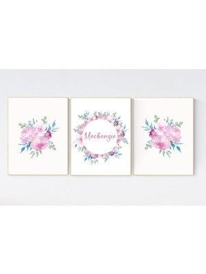 Ninastore Çiçekli Çocuk Odası Dekorasyonu: Pembe Çiçek Desenleri, Bohem Kız Odası