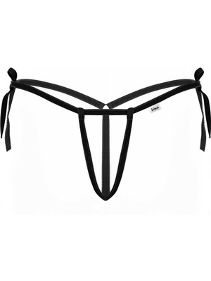 Siyah Ipli Kadın Fantazi G String