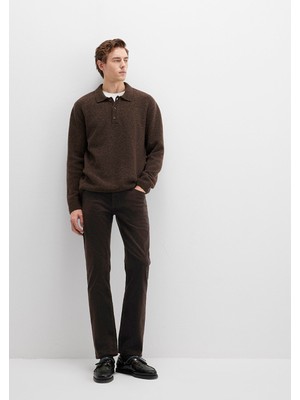 Mavi Martin Acı Kahve Kadife Pantolon Erkek Düz Paça %98 Pamuk %2 Elastan 0037891110