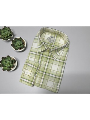 Eren Style Klasik %100 Cotton Pamuklu Uzun Kollu Terletmeyen Ekose Gömlek (Regular Kalıp)