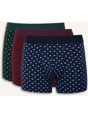 DeFacto Regular Fit Puantiye 3'lü Boxer G3840AX25WN