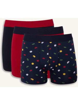 DeFacto Regular Fit Desenli 3'lü Boxer G4683AX25WN