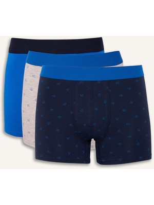 DeFacto Regular Fit Baskılı 3'lü Boxer G4673AX25WN